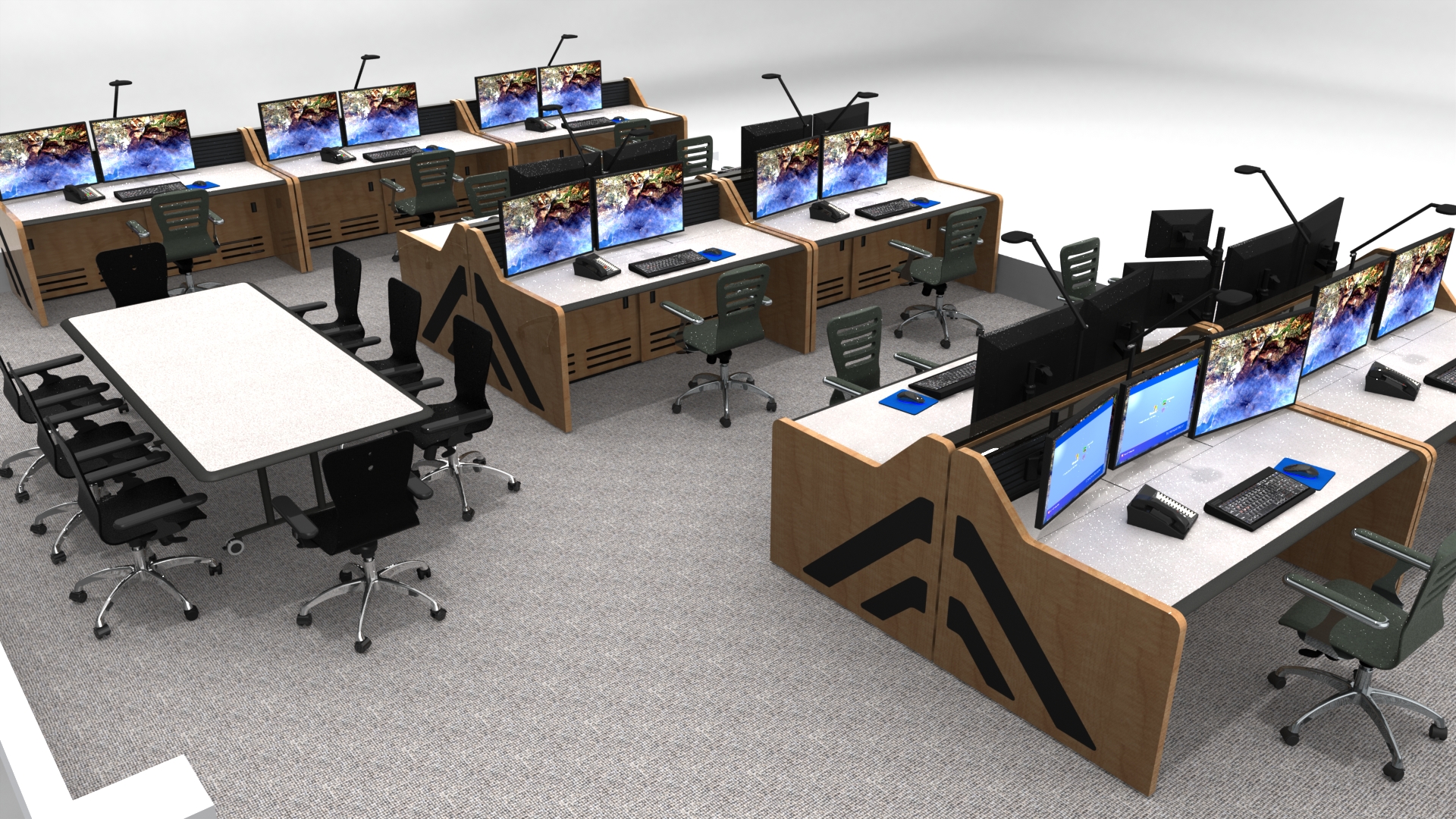 Control Room Furniture, NOC Console Furniture by Inracks